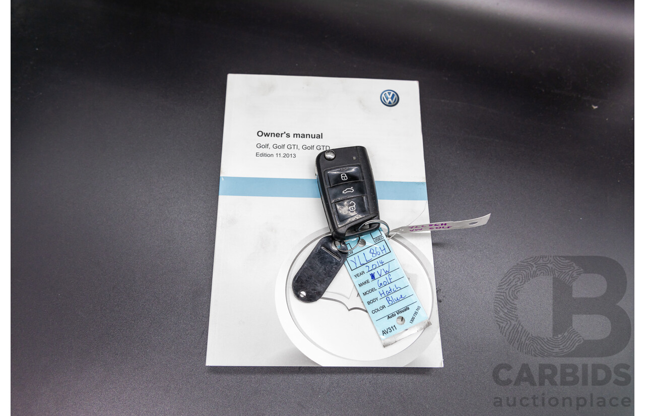 02/2014 Volkswagen Golf GTi AU MY14 5d Hatchback Night Blue Metallic Turbo 2.0L