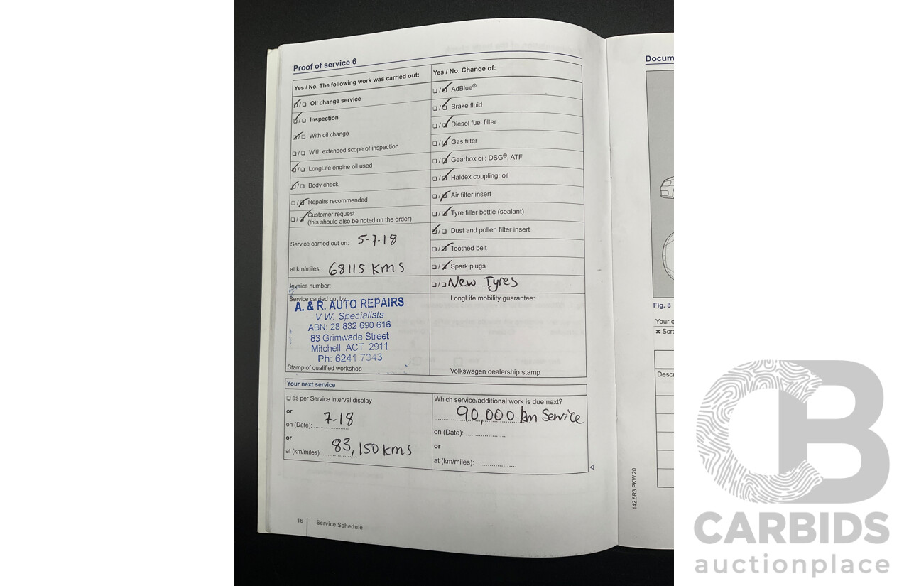 02/2014 Volkswagen Golf GTi AU MY14 5d Hatchback Night Blue Metallic Turbo 2.0L