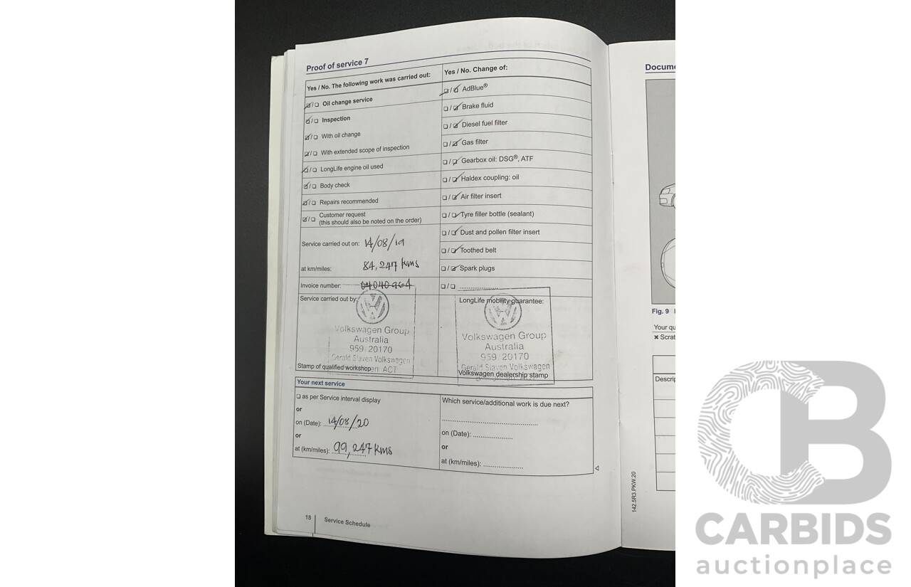 02/2014 Volkswagen Golf GTi AU MY14 5d Hatchback Night Blue Metallic Turbo 2.0L