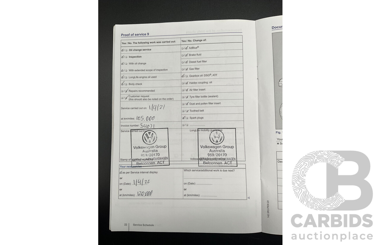 02/2014 Volkswagen Golf GTi AU MY14 5d Hatchback Night Blue Metallic Turbo 2.0L