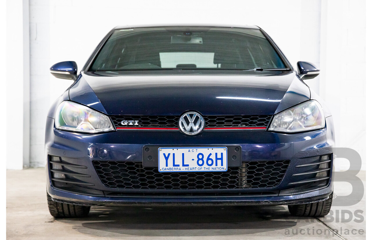 02/2014 Volkswagen Golf GTi AU MY14 5d Hatchback Night Blue Metallic Turbo 2.0L