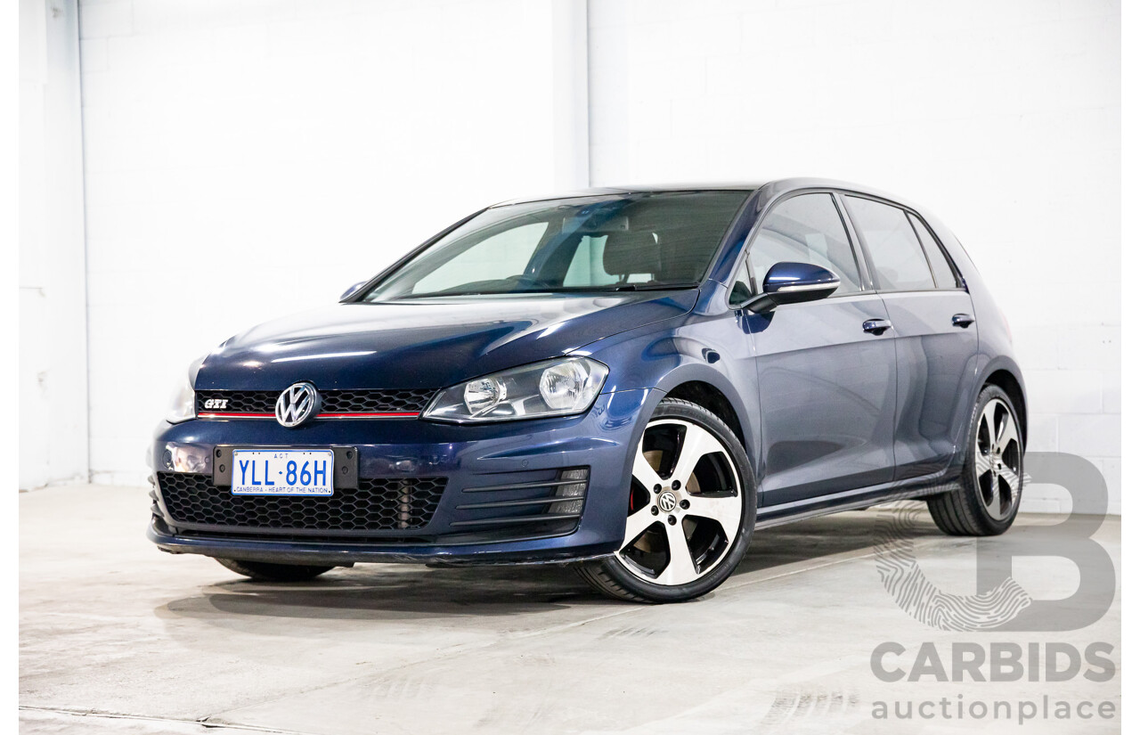 02/2014 Volkswagen Golf GTi AU MY14 5d Hatchback Night Blue Metallic Turbo 2.0L