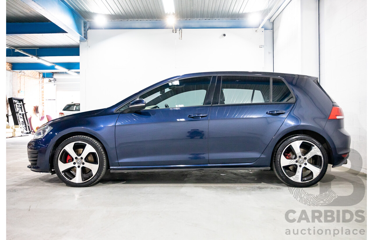02/2014 Volkswagen Golf GTi AU MY14 5d Hatchback Night Blue Metallic Turbo 2.0L