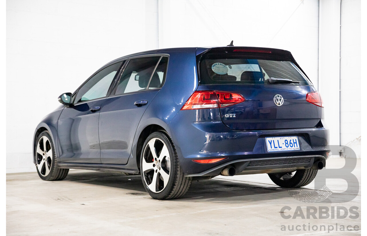 02/2014 Volkswagen Golf GTi AU MY14 5d Hatchback Night Blue Metallic Turbo 2.0L