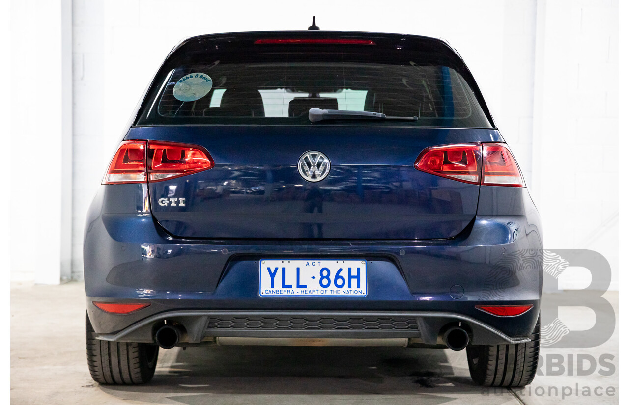 02/2014 Volkswagen Golf GTi AU MY14 5d Hatchback Night Blue Metallic Turbo 2.0L
