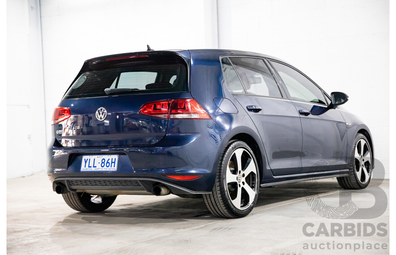 02/2014 Volkswagen Golf GTi AU MY14 5d Hatchback Night Blue Metallic Turbo 2.0L