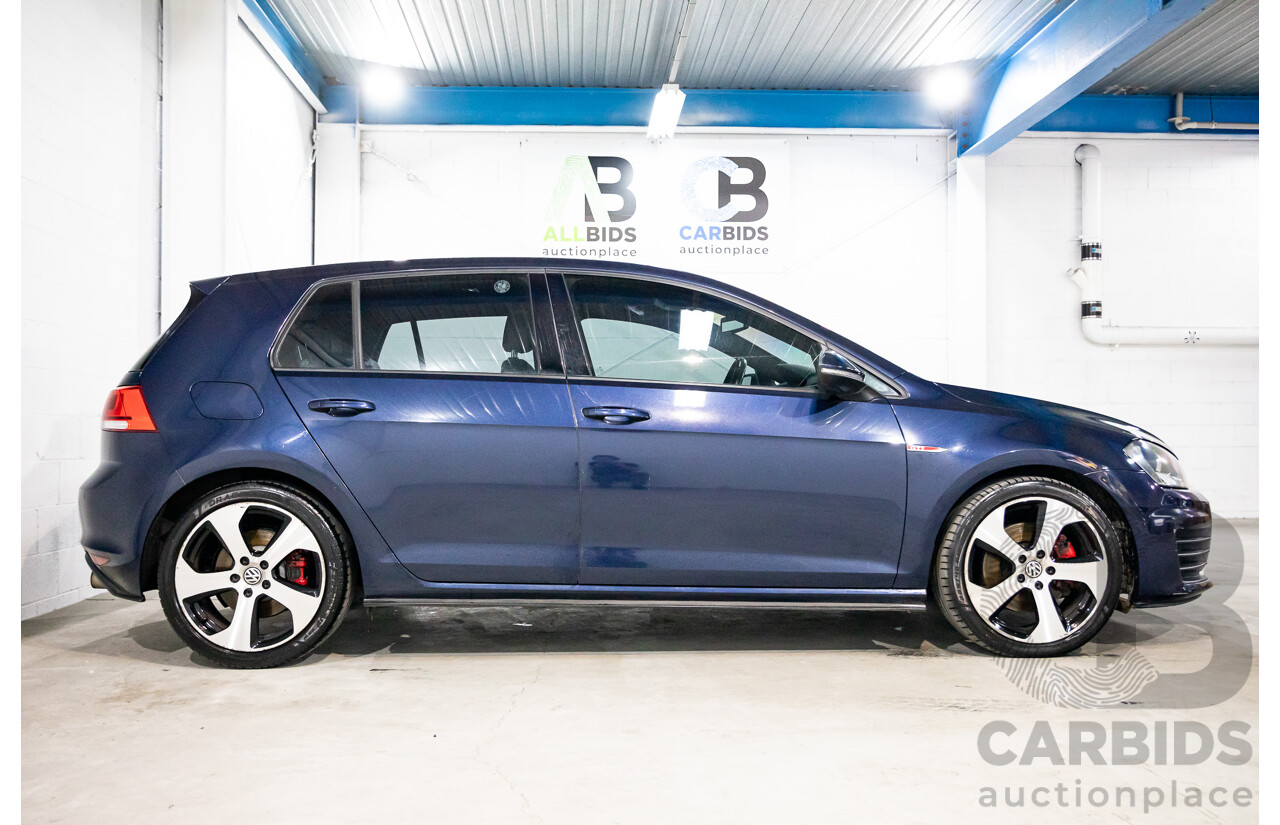 02/2014 Volkswagen Golf GTi AU MY14 5d Hatchback Night Blue Metallic Turbo 2.0L