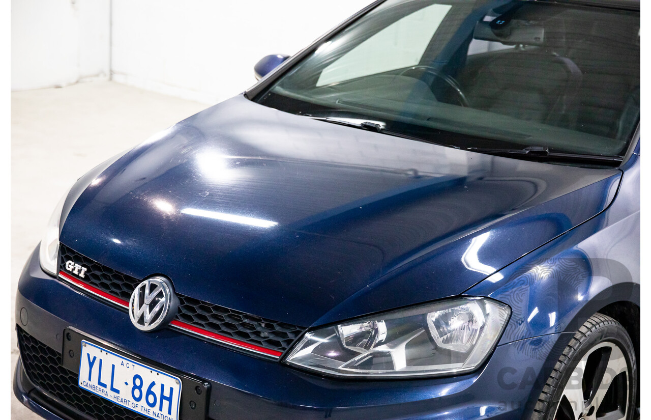 02/2014 Volkswagen Golf GTi AU MY14 5d Hatchback Night Blue Metallic Turbo 2.0L