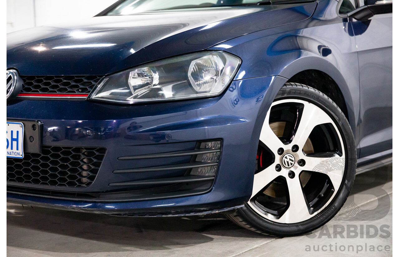 02/2014 Volkswagen Golf GTi AU MY14 5d Hatchback Night Blue Metallic Turbo 2.0L