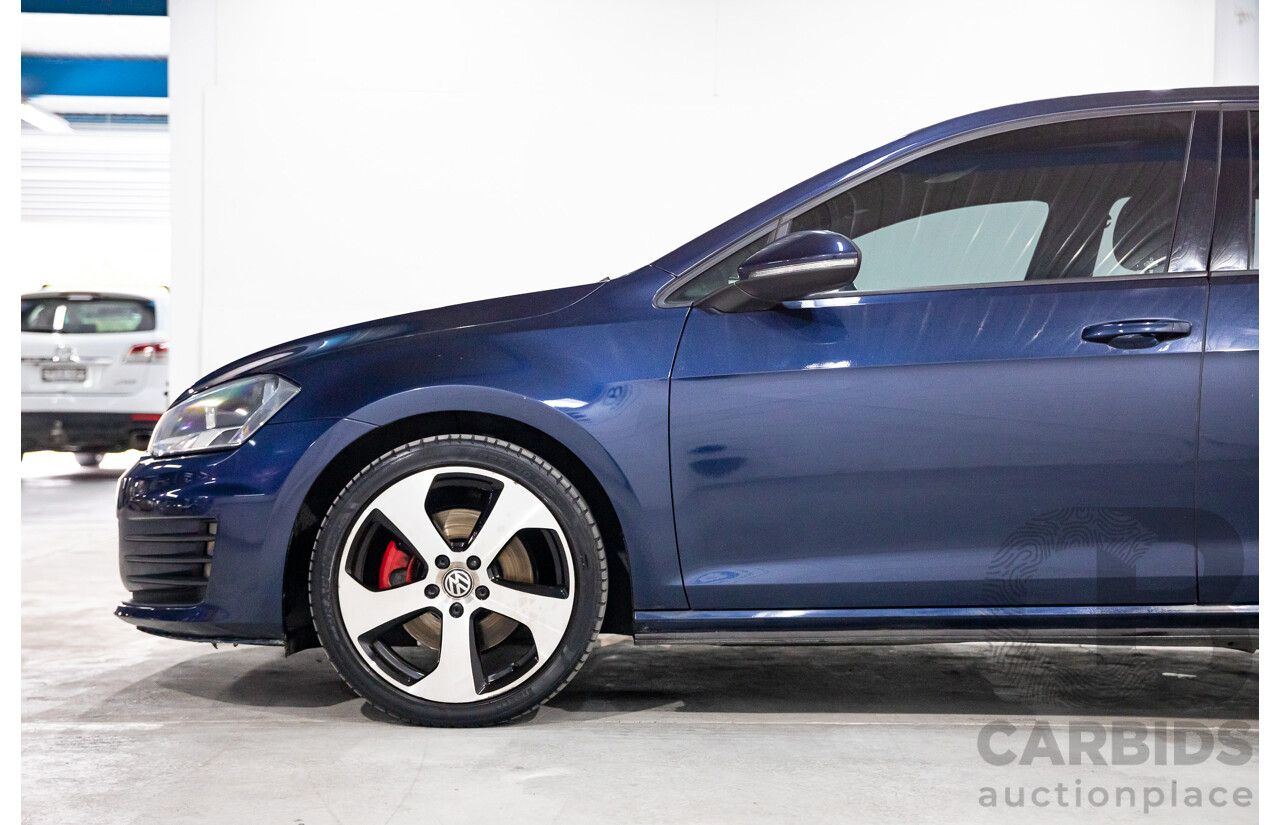 02/2014 Volkswagen Golf GTi AU MY14 5d Hatchback Night Blue Metallic Turbo 2.0L
