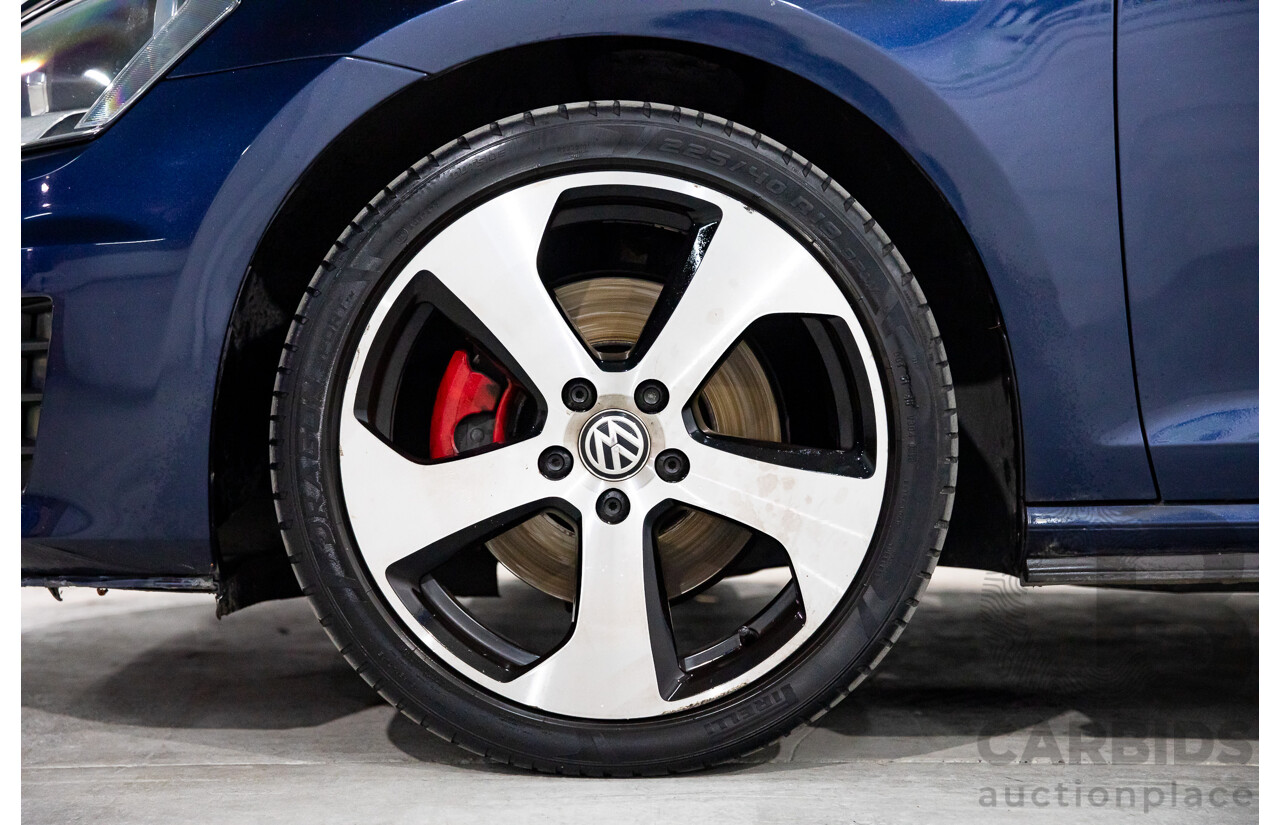 02/2014 Volkswagen Golf GTi AU MY14 5d Hatchback Night Blue Metallic Turbo 2.0L
