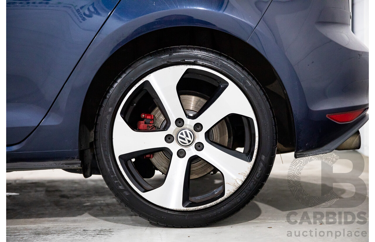 02/2014 Volkswagen Golf GTi AU MY14 5d Hatchback Night Blue Metallic Turbo 2.0L