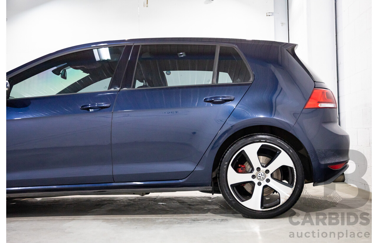 02/2014 Volkswagen Golf GTi AU MY14 5d Hatchback Night Blue Metallic Turbo 2.0L