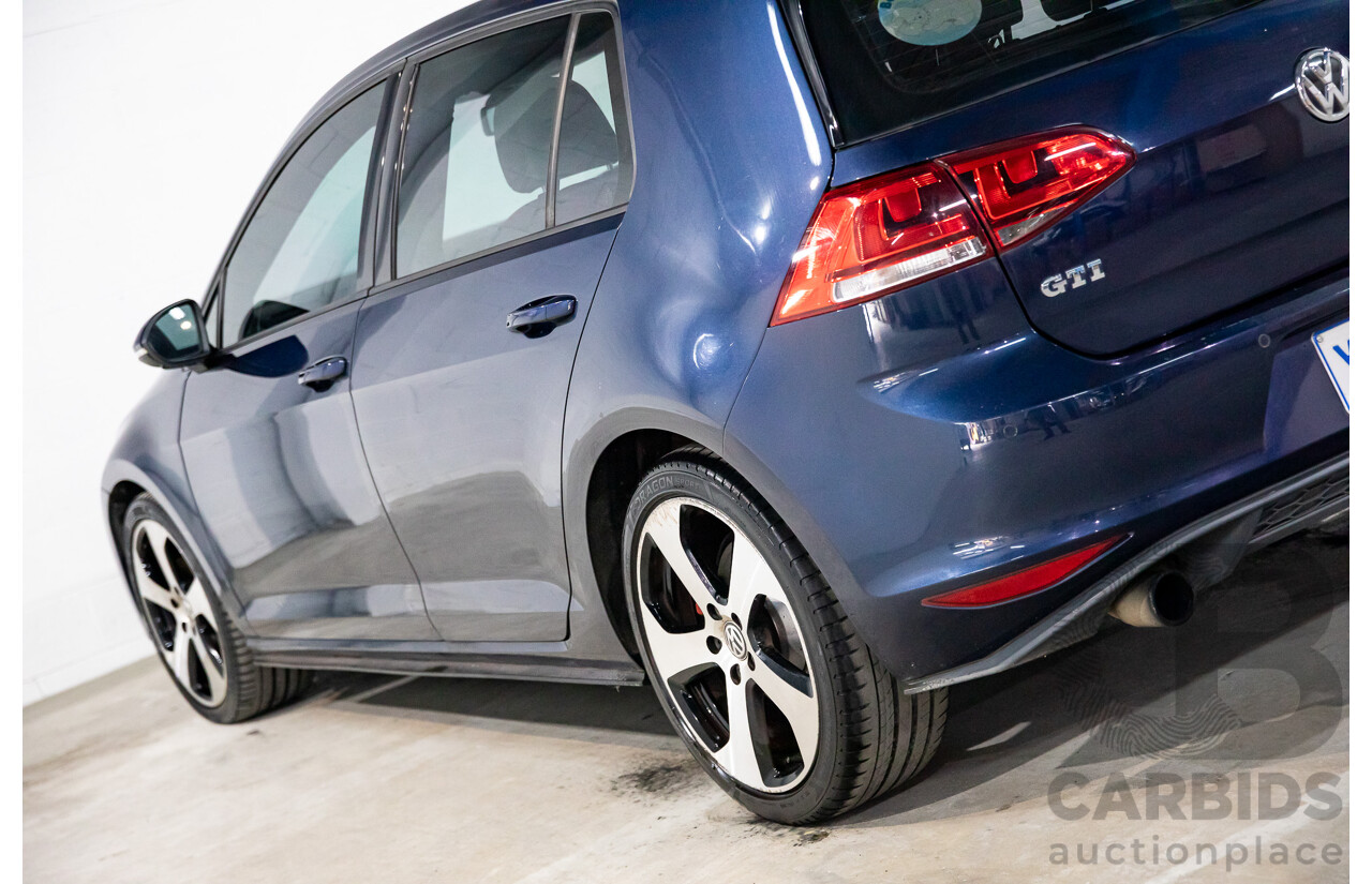 02/2014 Volkswagen Golf GTi AU MY14 5d Hatchback Night Blue Metallic Turbo 2.0L