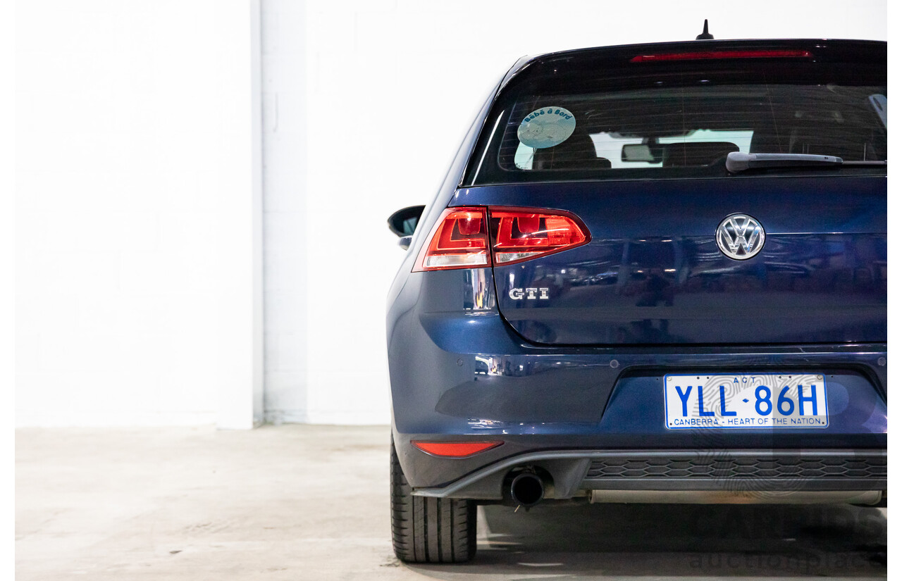 02/2014 Volkswagen Golf GTi AU MY14 5d Hatchback Night Blue Metallic Turbo 2.0L