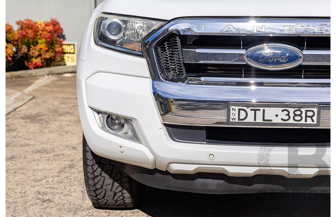 09/2017 Ford Ranger XLT 3.2 (4x4) 4x4 PX MKII MY17 Update Dual Cab Utility Frozen White Turbo Diesel 3.2L