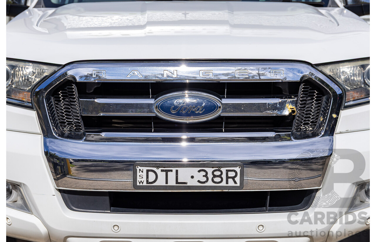 09/2017 Ford Ranger XLT 3.2 (4x4) 4x4 PX MKII MY17 Update Dual Cab Utility Frozen White Turbo Diesel 3.2L