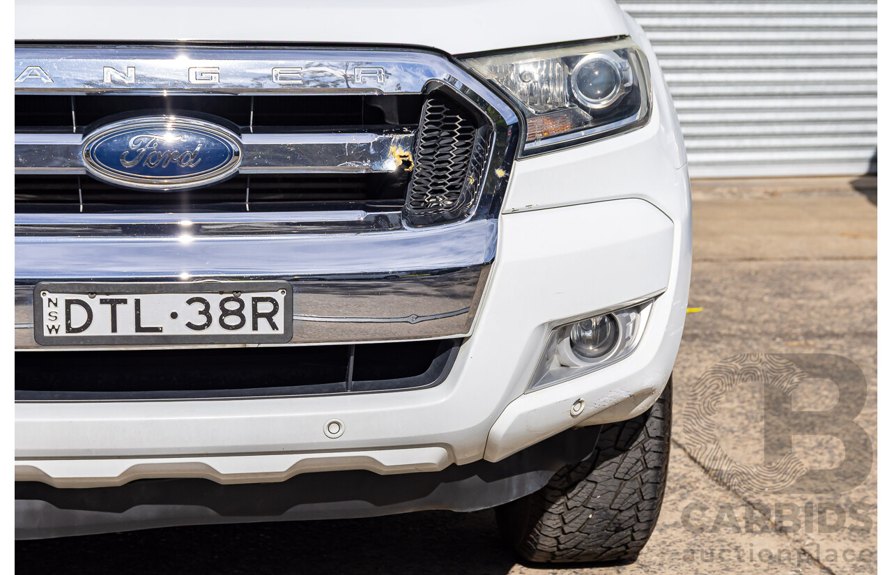 09/2017 Ford Ranger XLT 3.2 (4x4) 4x4 PX MKII MY17 Update Dual Cab Utility Frozen White Turbo Diesel 3.2L
