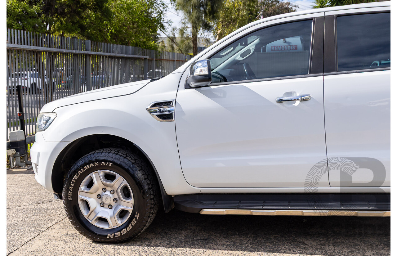 09/2017 Ford Ranger XLT 3.2 (4x4) 4x4 PX MKII MY17 Update Dual Cab Utility Frozen White Turbo Diesel 3.2L