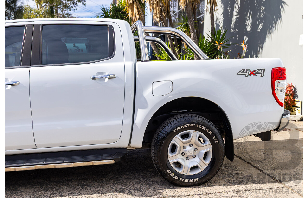 09/2017 Ford Ranger XLT 3.2 (4x4) 4x4 PX MKII MY17 Update Dual Cab Utility Frozen White Turbo Diesel 3.2L