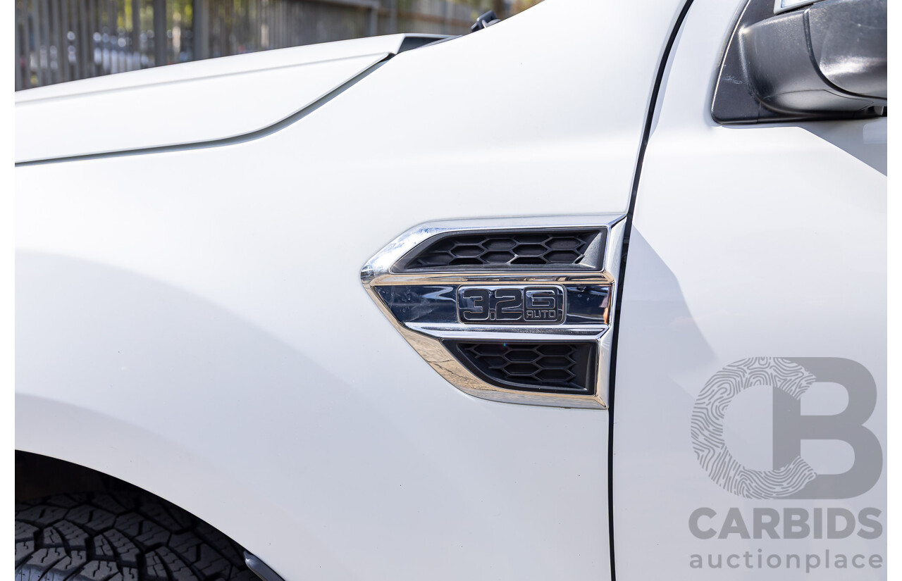 09/2017 Ford Ranger XLT 3.2 (4x4) 4x4 PX MKII MY17 Update Dual Cab Utility Frozen White Turbo Diesel 3.2L