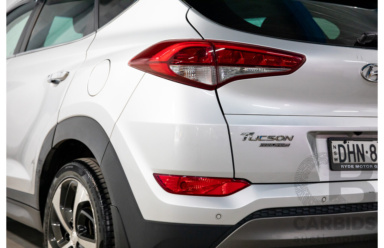 05/2016 Hyundai Tucson Highlander (AWD) TLE 4d Wagon Platinum Silver Metallic Turbo 1.6L
