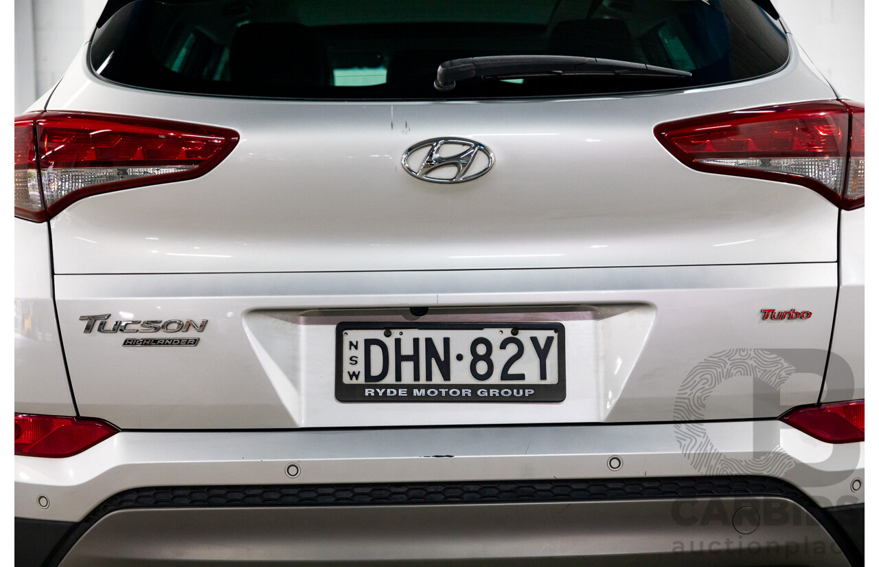 05/2016 Hyundai Tucson Highlander (AWD) TLE 4d Wagon Platinum Silver Metallic Turbo 1.6L