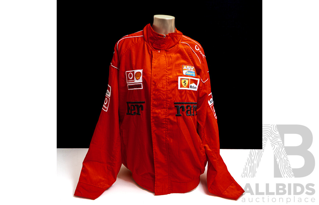Ferrari Racing Bomber Jacket with Sponsorship Branding