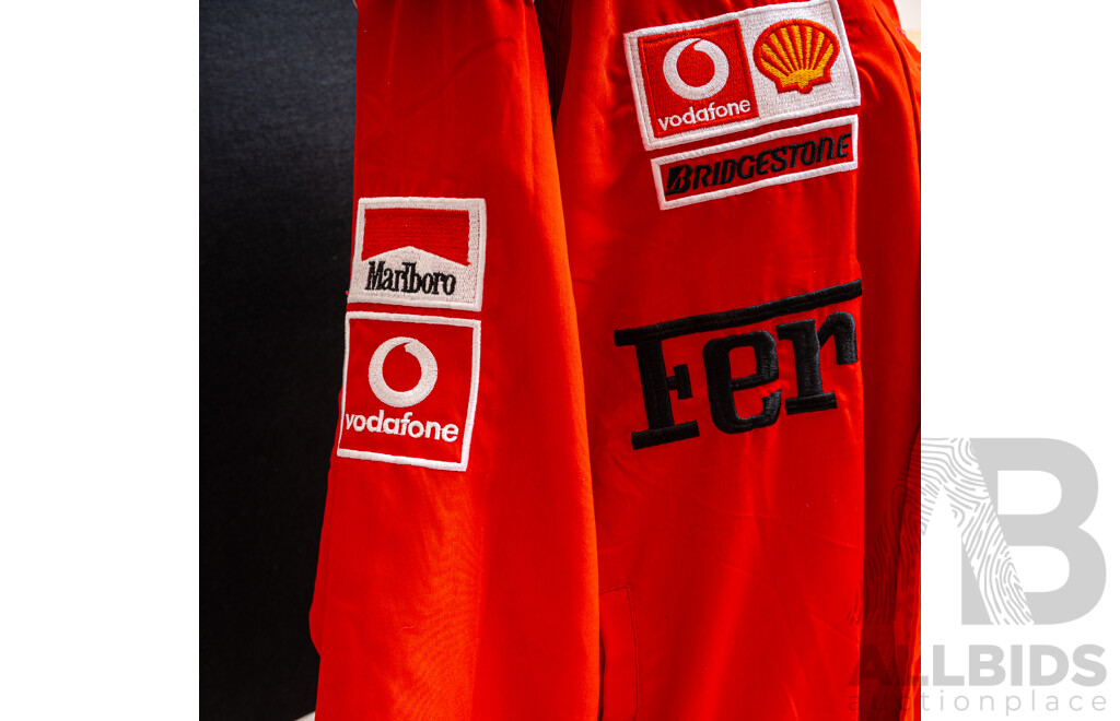 Ferrari Racing Bomber Jacket with Sponsorship Branding