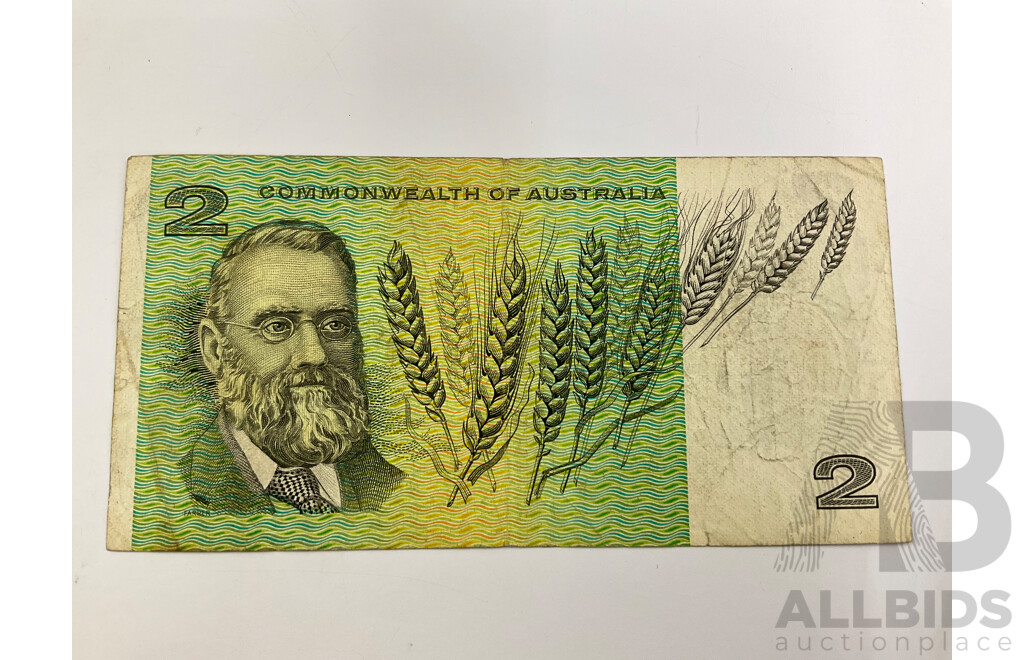 Australian 1968 R83S CofA Phillips Randall $2 STAR Note, ZFR 79381