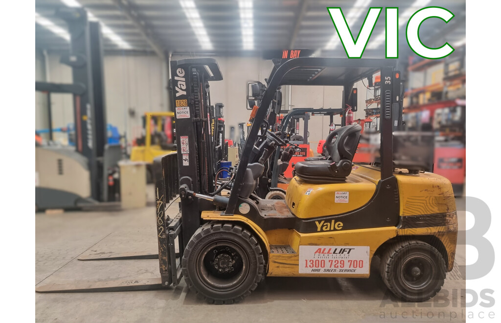 2006, 3.5 Tonne Yale GLP35TK LPG Forklift 4.5 FSV