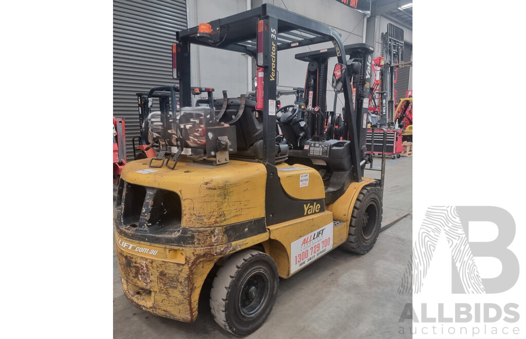2006, 3.5 Tonne Yale GLP35TK LPG Forklift 4.5 FSV