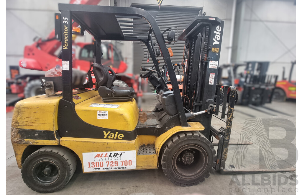2006, 3.5 Tonne Yale GLP35TK LPG Forklift 4.5 FSV