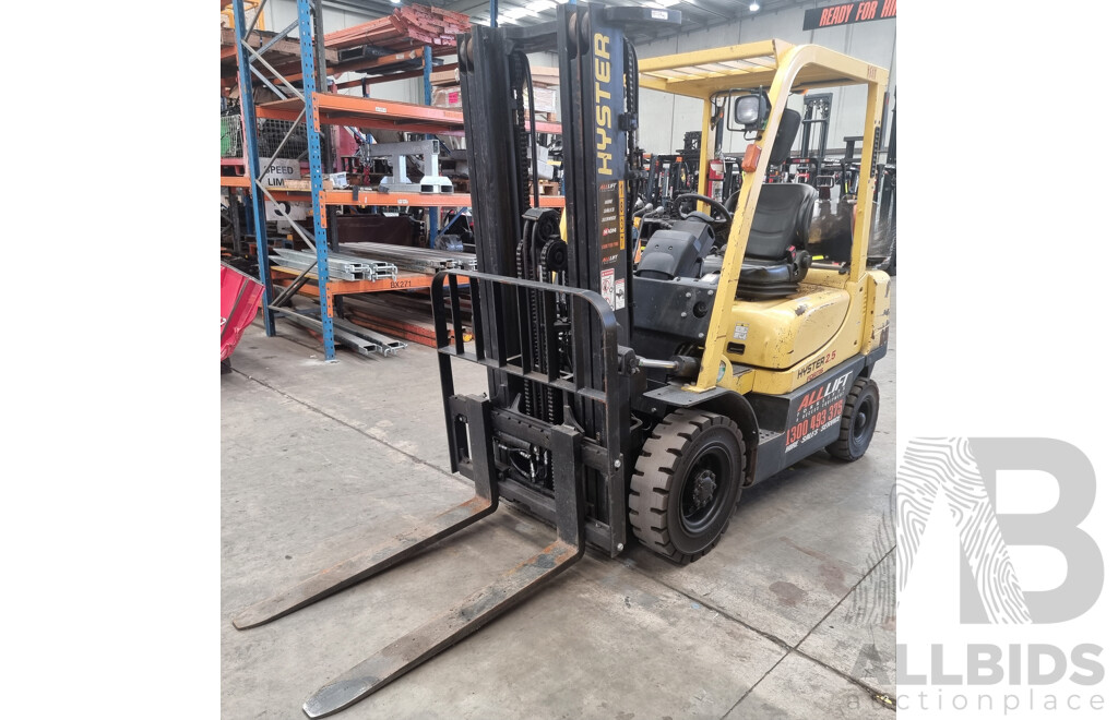 2008, Hyster H2.5TX-2LE 2.5 Tonne LPG Forklift 4.3m FSV - ALH514