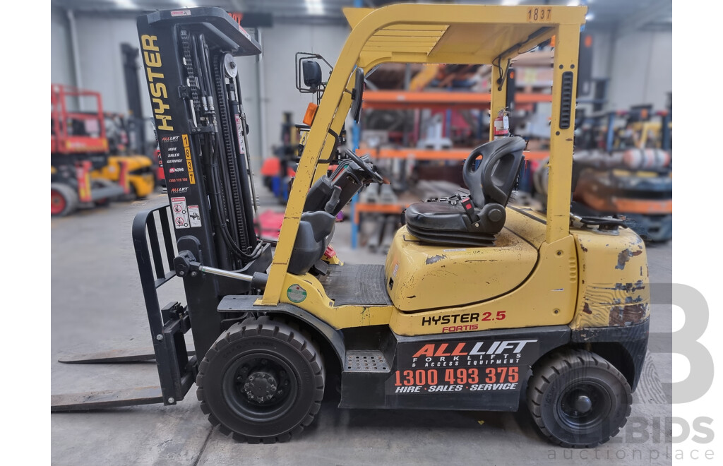 2008, Hyster H2.5TX-2LE 2.5 Tonne LPG Forklift 4.3m FSV - ALH514