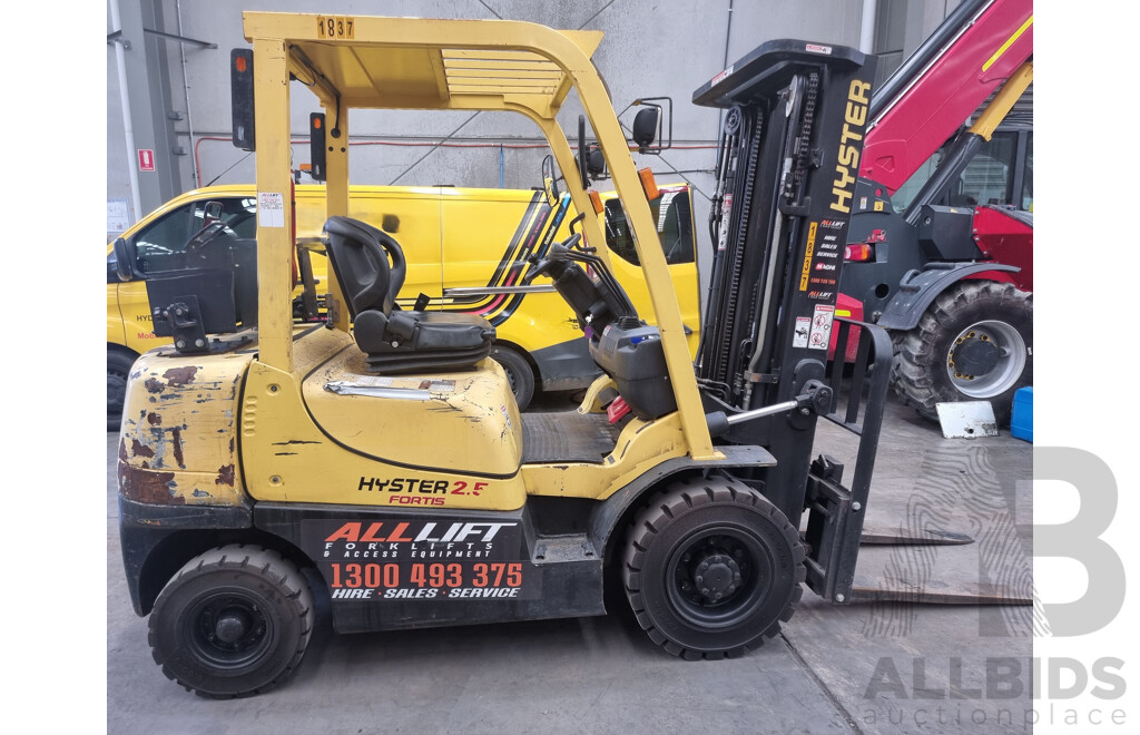 2008, Hyster H2.5TX-2LE 2.5 Tonne LPG Forklift 4.3m FSV - ALH514