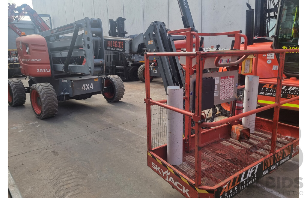 2016, 51ft Skyjack 51AJ, Deutz D2.2L Diesel Engine, Articulating Knuckle Boom Lift-15.55m FSV