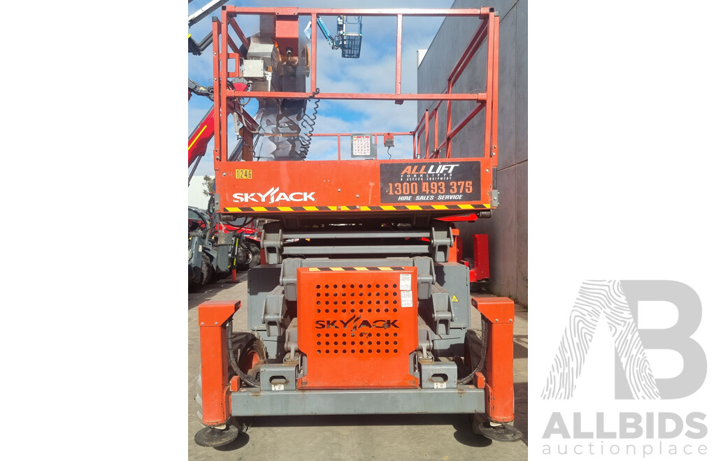 06/2017, 41ft Skyjack SJ8841 RT Diesel Scissor Lift - 12.5m FSV