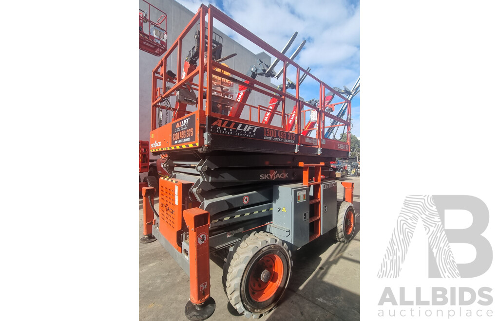 06/2017, 41ft Skyjack SJ8841 RT Diesel Scissor Lift - 12.5m FSV