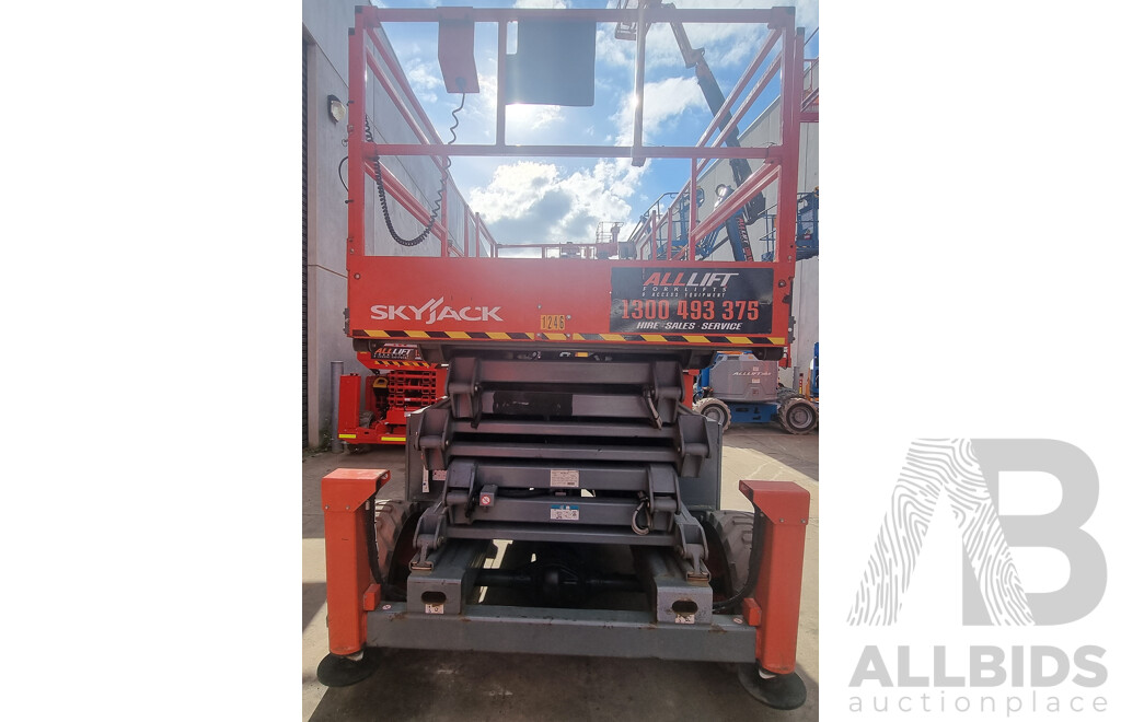 06/2017, 41ft Skyjack SJ8841 RT Diesel Scissor Lift - 12.5m FSV