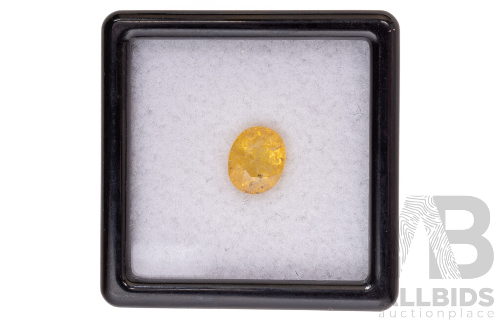 Yellow Sapphire, Unset Natural Oval Cut, 1.25ct