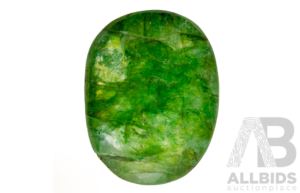 Emerald, Unset Natural Oval Cut Gemstone, 8.40 Ct