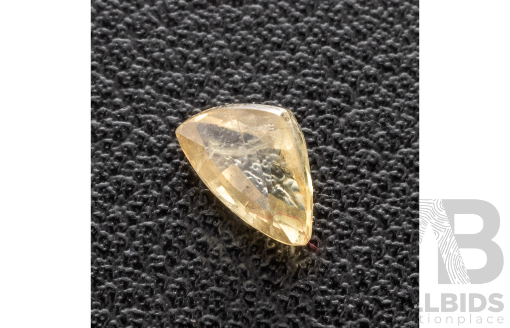 Yellow Sapphire Natural Unset Trilliant Cut Gemstone, 0.80ct