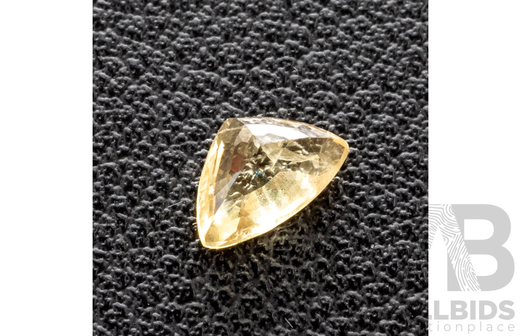Yellow Sapphire Natural Unset Trilliant Cut Gemstone, 0.80ct