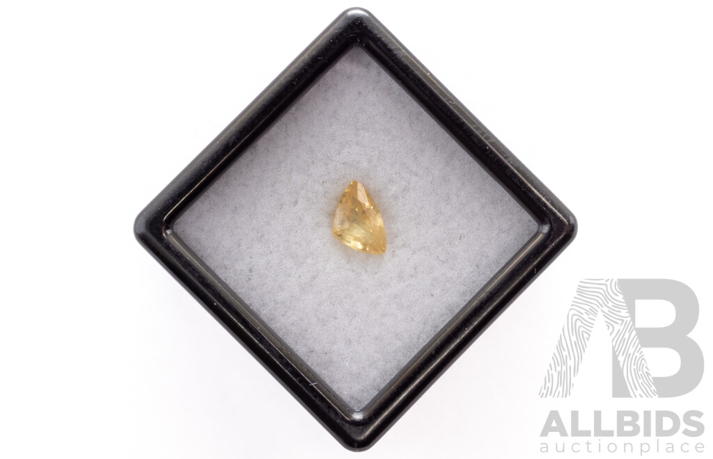 Yellow Sapphire Natural Unset Trilliant Cut Gemstone, 0.80ct