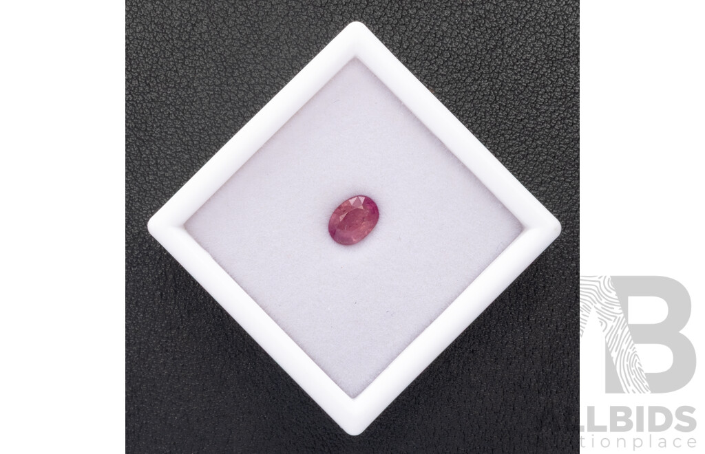 Pink Sapphire, Natural Oval Cut Gemstone, 1.20ct