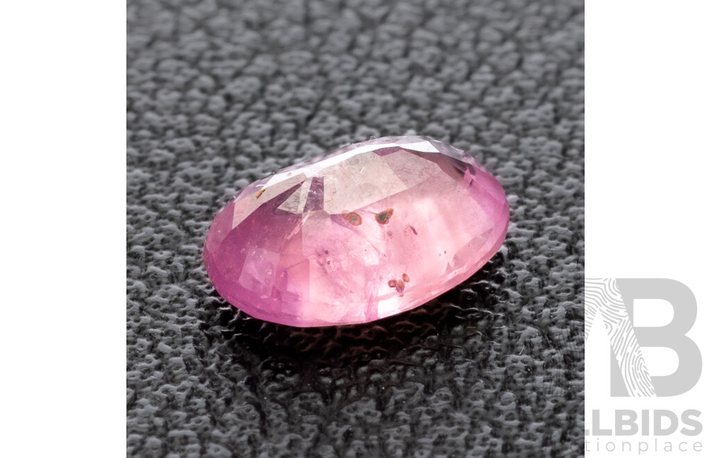 Pink Sapphire, Natural Oval Cut Gemstone, 1.20ct