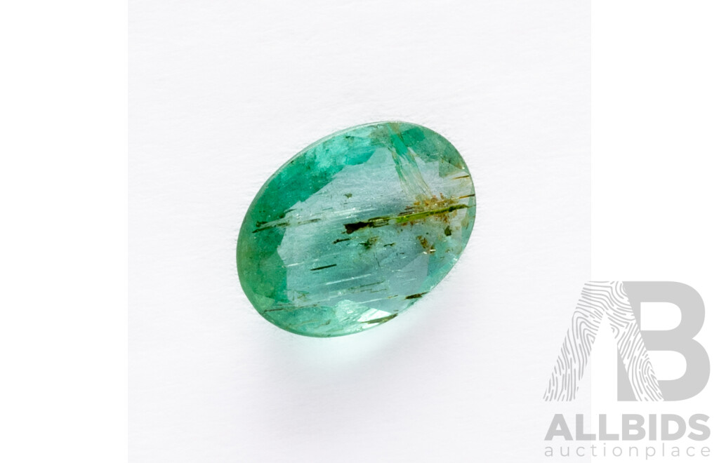 Emerald, Natural Oval Cut Unset Gemstone, 0.76ct