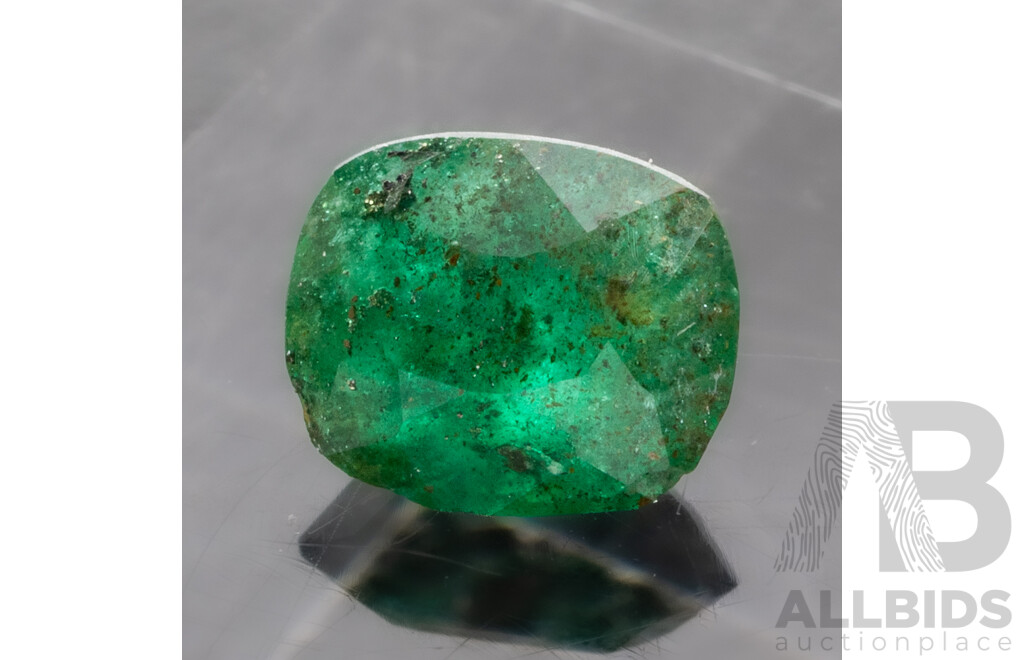 Emerald, Natural Unset Cushion Cut Gemstone, 1.0ct