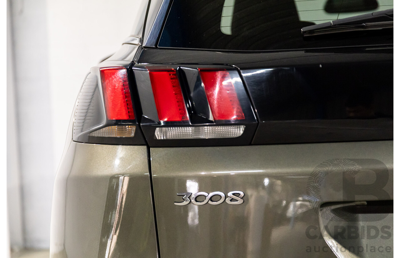 01/2018 Peugeot 3008 GT Line (FWD) P84 4d Wagon Amazonite Grey Metallic Turbo 1.6L